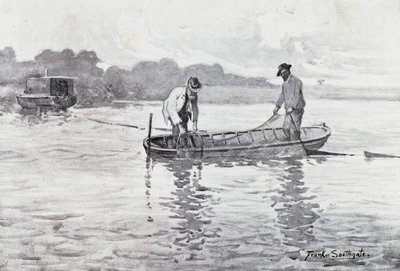 Norfolk Broads: Yılan Balığı Baklalarını Çekmek by Frank Southgate