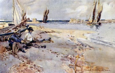 Southwold Limanı (renkli lito) by Frank Southgate
