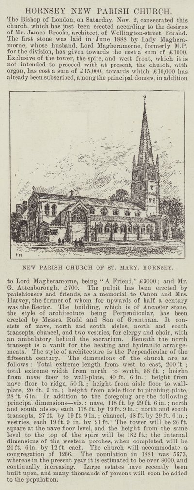 Aziz Mary, Hornsey Yeni Parish Kilisesi by Frank Watkins