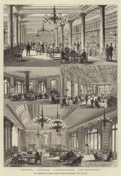 Grosvenor Galeri Kütüphanesi, Yeni Bond-Street by Frank Watkins