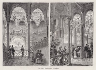 Yeni Alhambra Tiyatrosu (gravür) by Frank Watkins