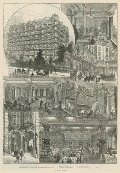 Savoy Oteli (gravür) by Frank Watkins