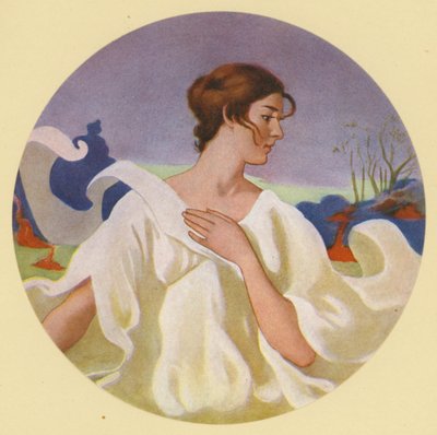 Dört Mevsim: Sonbahar (renkli taş baskı) by Frank Weston Benson