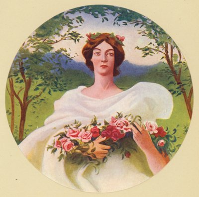 Dört Mevsim: Yaz (renkli taş baskı) by Frank Weston Benson