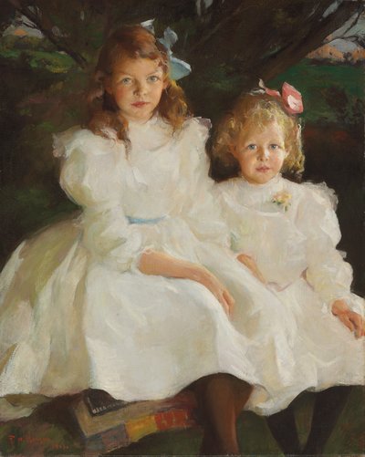iki küçük kız by Frank Weston Benson