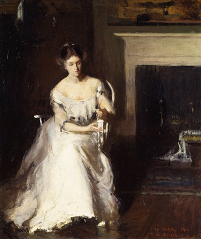 dantel hayran kadın by Frank Weston Benson