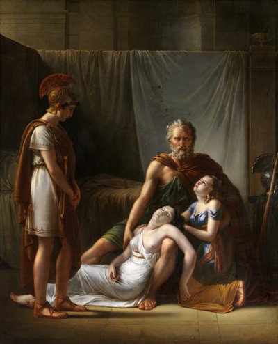 Belisarius'un Karısının Ölümü (tuval üzerine yağlıboya) by François Joseph Kinsoen