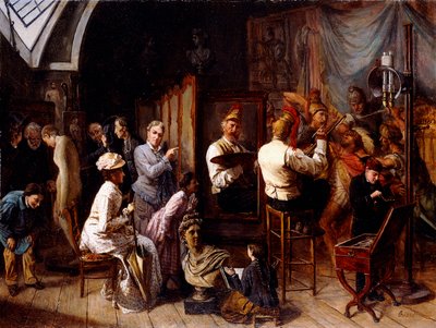 Sanatçının Stüdyosu, by François Auguste Biard