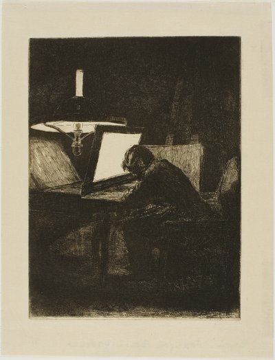 François Bonvin Gravür by François Bonvin