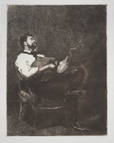 Gitarcı, 1861. by François Bonvin