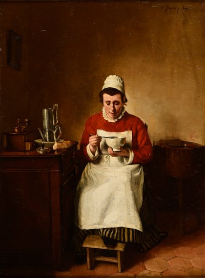 Kahvaltı veya bir kase kahve by François Bonvin