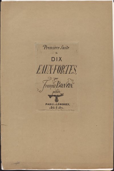 On gravürden oluşan ilk süit by François Bonvin