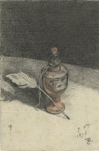 Tüylü bir hokkanın natürmort by François Bonvin
