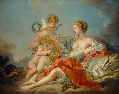 Müzik Alegorisi. 1764 by François Boucher