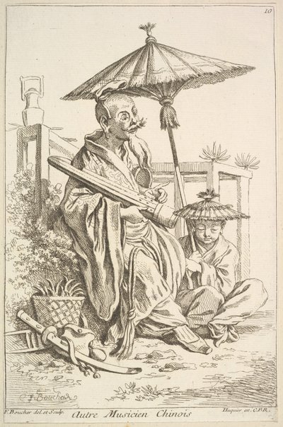 Başka bir Çinli Müzisyen, 1738-45. by François Boucher