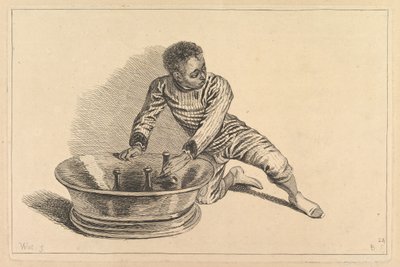 Siyah Afrikalı Bir Soğutucudan Şişeleri Çıkarma, 18. yüzyıl. by François Boucher