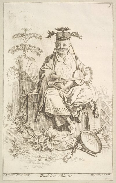 Çinli Müzisyen, 1738-45. by François Boucher