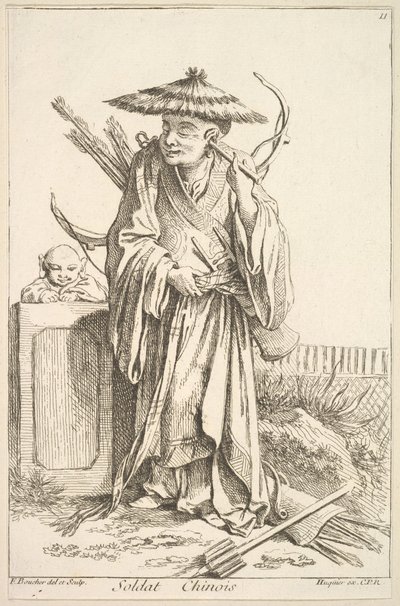 Çinli Asker, 1738-45. by François Boucher