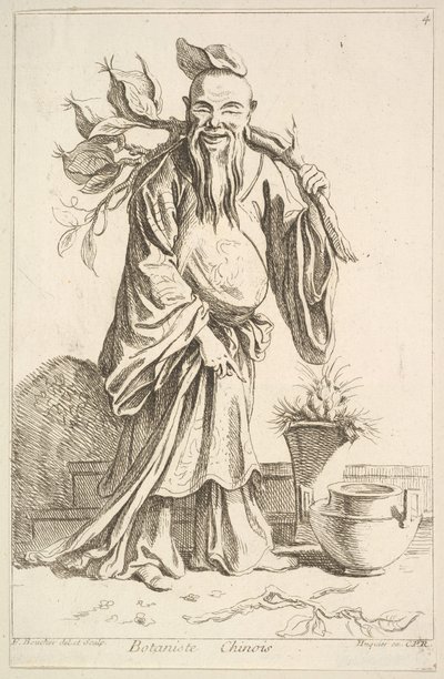 Çinli botanikçi, 1738-45. by François Boucher