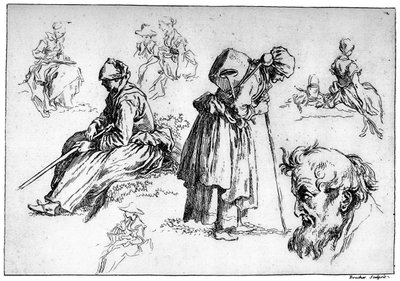 Çeşitli Figürler, c1720-1770, 1924 by François Boucher