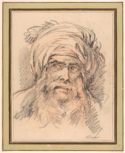 Türbanlı Bir Adamın Başı by François Boucher