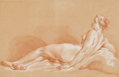 Genç kadın uzanmış by François Boucher