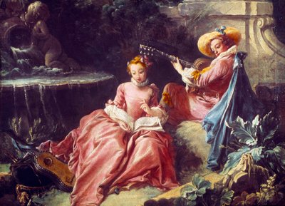 Francois Boucher (1703-1770) tarafından müzik dersi Resim. 18. yüzyıl. Paris. Konyak Jay Müzesi by François Boucher