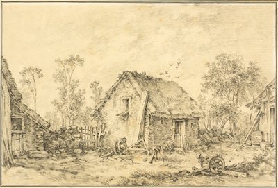 Rustik Kır Evi ile Manzara by François Boucher