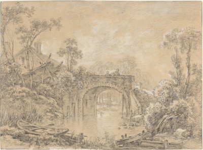 Rustik Köprülü Manzara by François Boucher