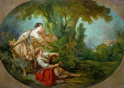 dedi Lappeau. Lappeau, dit loiseau ağlara yakalandı Yem kuş, ayrıca kuş cau olarak da bilinir by François Boucher
