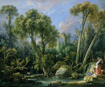 Manzaradaki Çamaşırcılar, 1760 by François Boucher