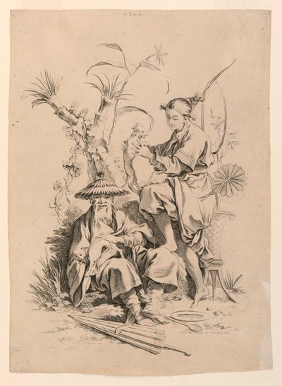 Les Cinq Senses (The Five Senses) serisinden Le Toucher (Dokunma) by François Boucher