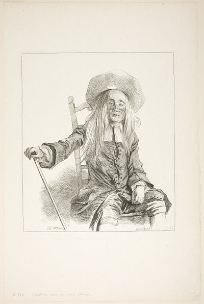 Sandalyede Oturan Adam by François Boucher