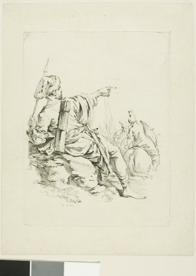 oryantal savaşçı by François Boucher