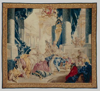 Kız kardeşlerine hazinelerini sergileyen Psyche, 1744-46 (yün ve ipek) by François Boucher