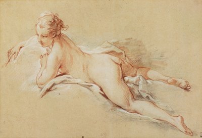 yaslanmış çıplak by François Boucher