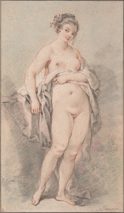 çıplak kız ayakta by François Boucher