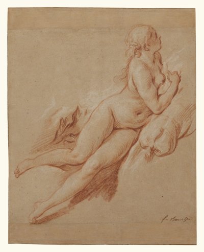 Uzanmış Bir Nü Çalışması by François Boucher