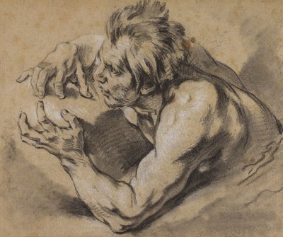 Bir Triton Çalışması, 1748-53 by François Boucher