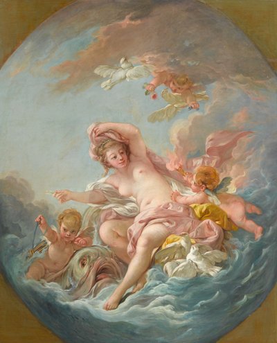 Dalgalardan Yükselen Venüs, c.1766 by François Boucher