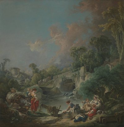 Çamaşırcı Kadınlar, 1768 by François Boucher