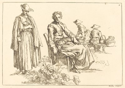 Manzaradaki Figürler by François Boucher after Abraham Bloemaert