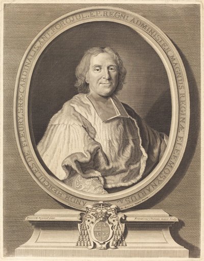 Kardinal Fleury by François Chereau I after Hyacinthe Rigaud