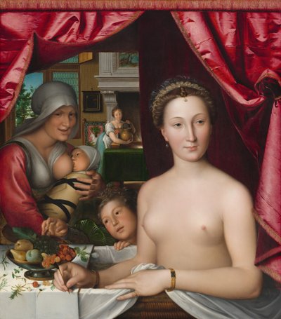 Banyosunda Bir Kadın, c. 1571. by François Clouet