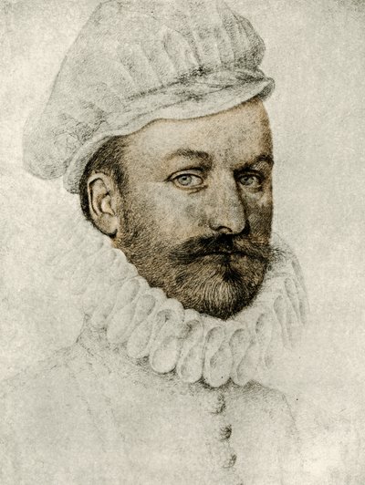 Ruff ve kap ile bir adam portresi by François Clouet