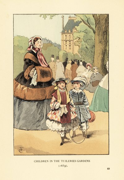 1859'da Tuileries Bahçelerindeki Çocuklar by François Courboin