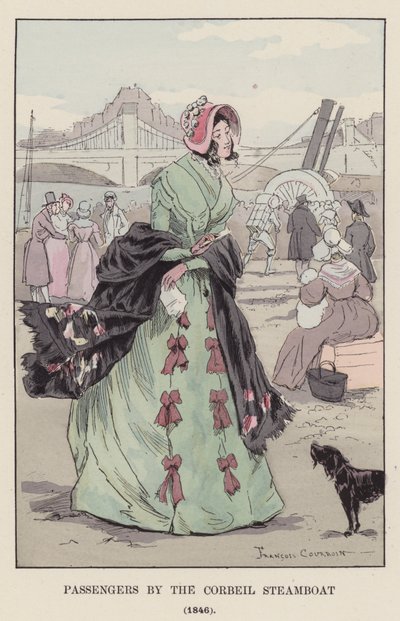 Corbeil Vapur Yolcuları, 1846 by François Courboin