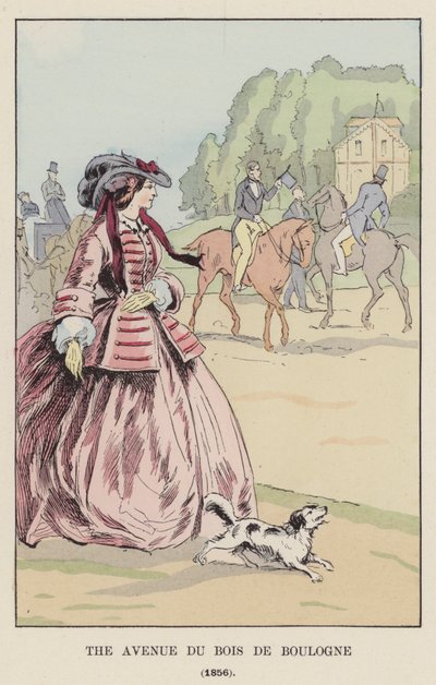 Avenue du Bois de Boulogne, 1856 by François Courboin