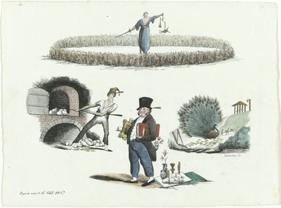 JC Backer ile ilgili karikatür, C. Seyn ve S. van der Paauw, 1839 by François Desterbecq