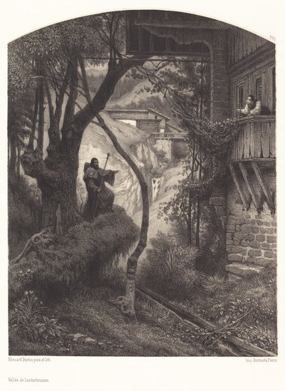 Lanterbrunen Vadisi by François Edouard Bertin
